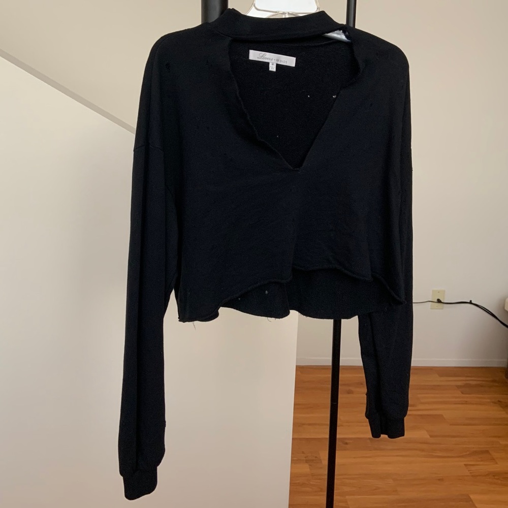 Lovers + Friends cropped/distressed sweater - Picture 3 of 8